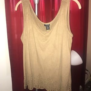 Sand Colored Suede Tank-Torrid